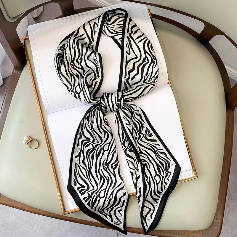 Luxury Bags Casual - Luxury Zebra Print Silk Square Scarf
