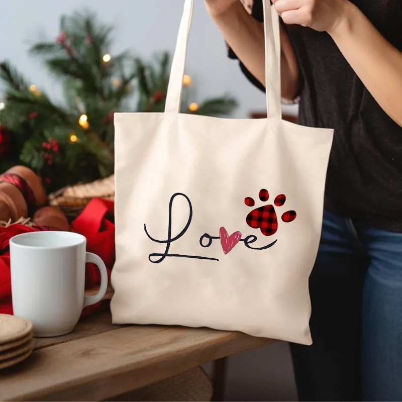 Canvas Tote Designer - 1pc, Mother'S Day And Valentine'S Day