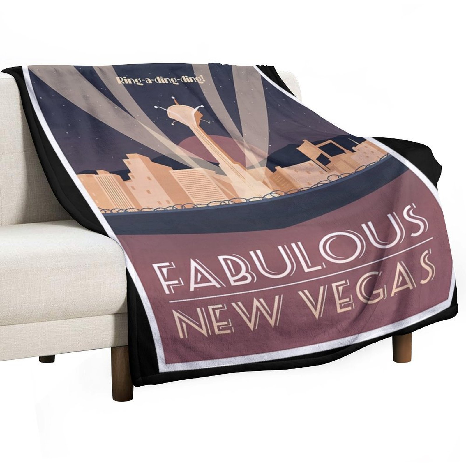 Luxury Bags Vegas - Fabulous New Vegas (Minimalistic) Throw Blanket
