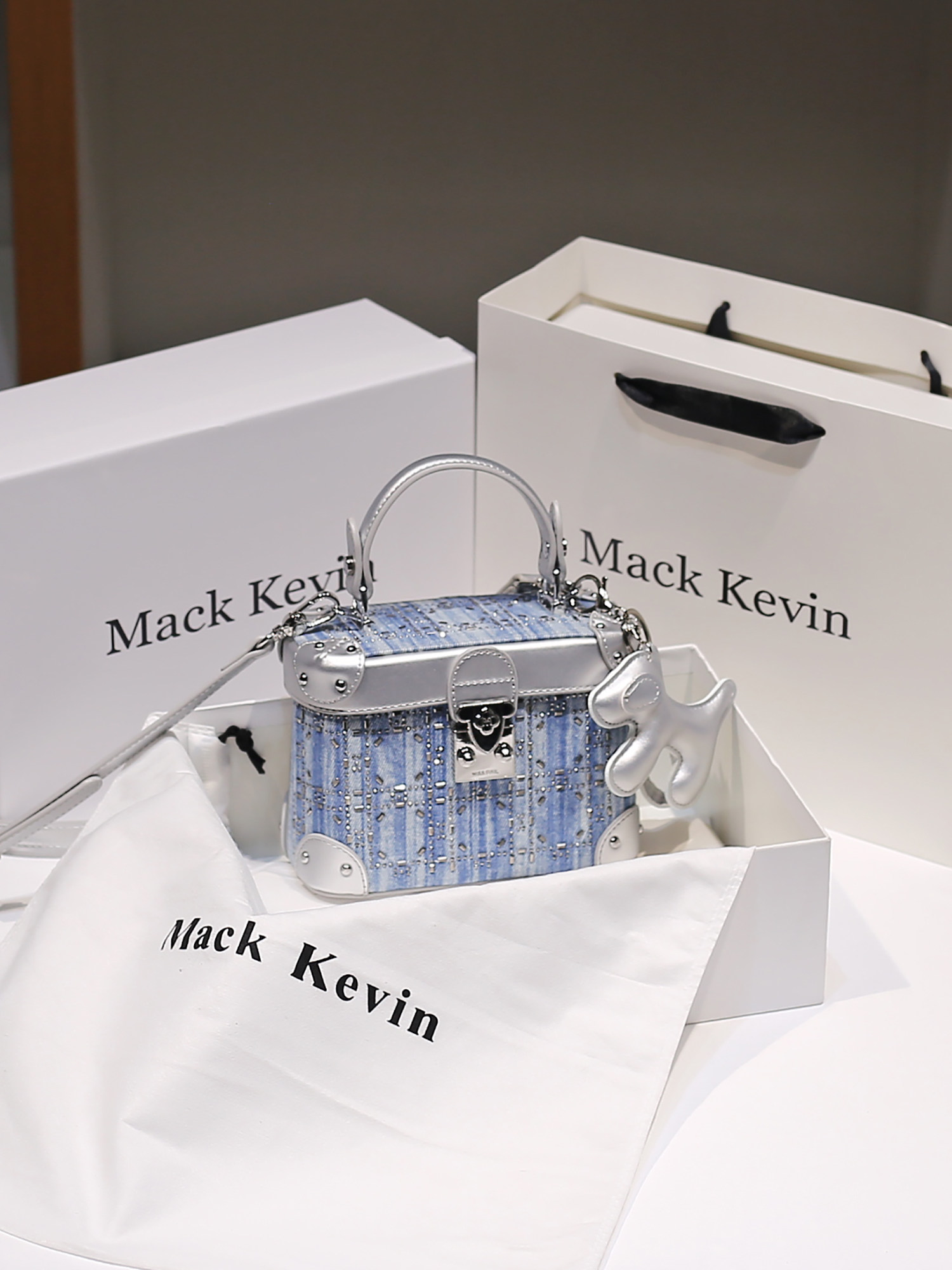 Luxury Bags Denim - Luxury and Fashion Handheld Box Bag