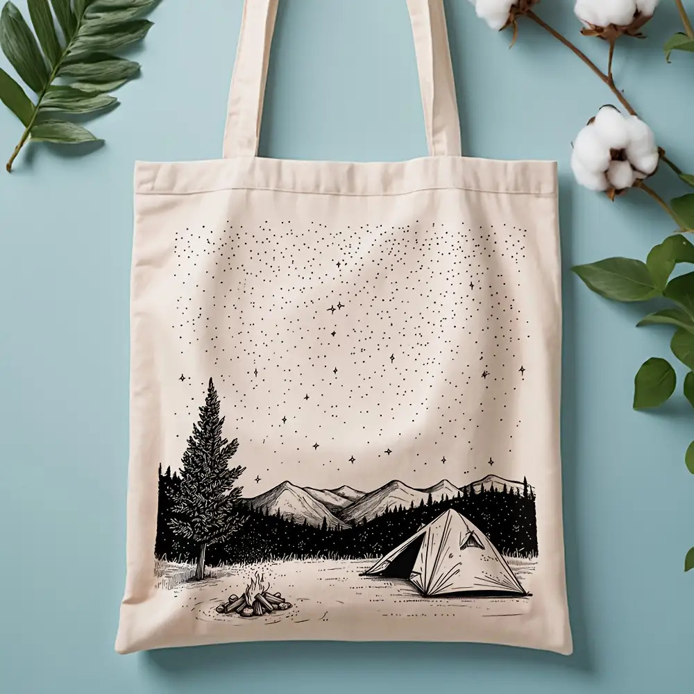 1pc, Double-Sided Print Design - огляд і ціна Canvas Tote Designer
