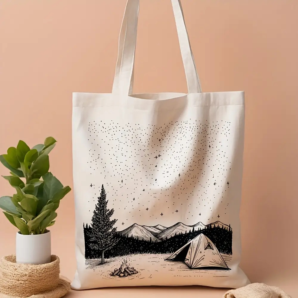 1pc, Double-Sided Print Design - огляд і ціна Canvas Tote Designer