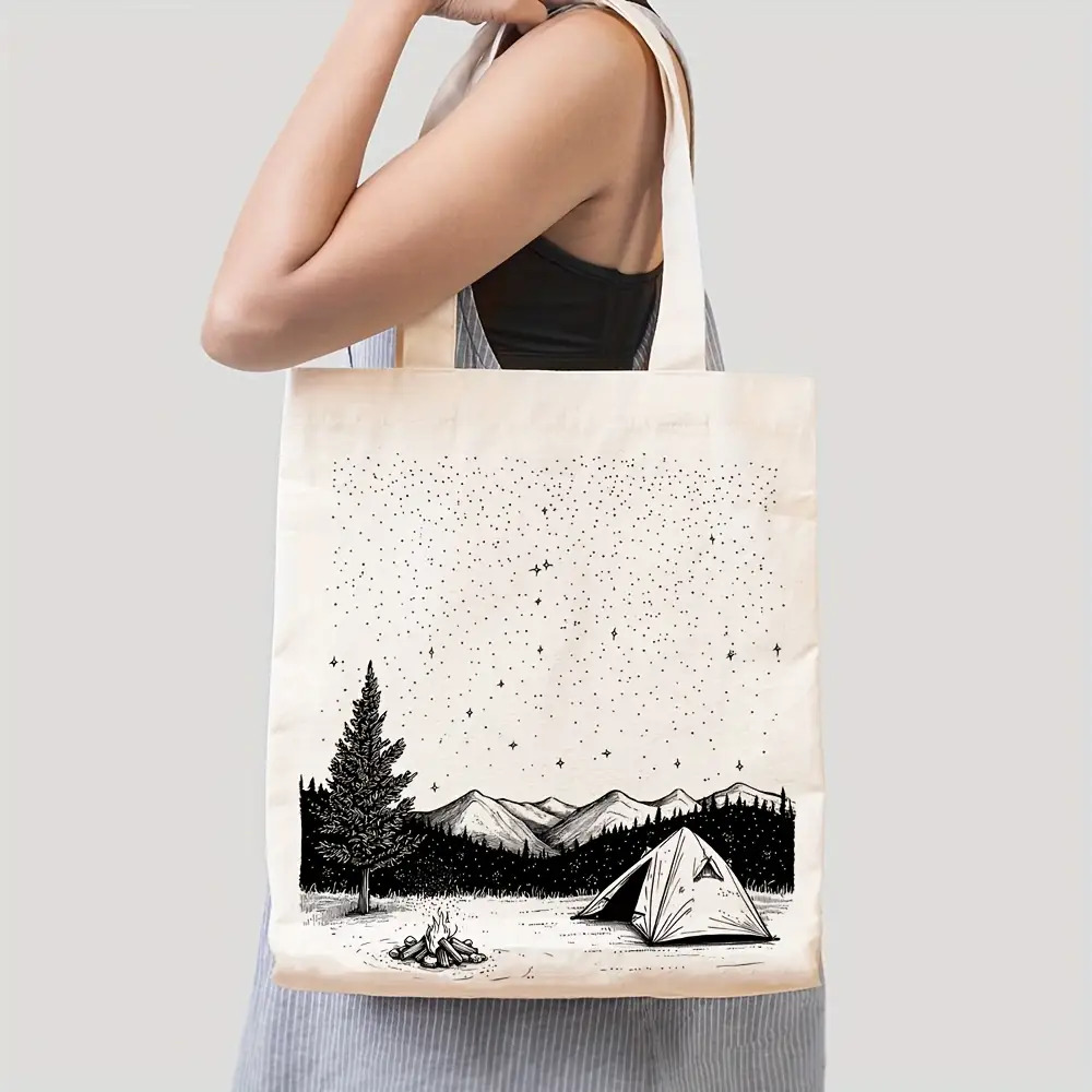 1pc, Double-Sided Print Design - огляд і ціна Canvas Tote Designer