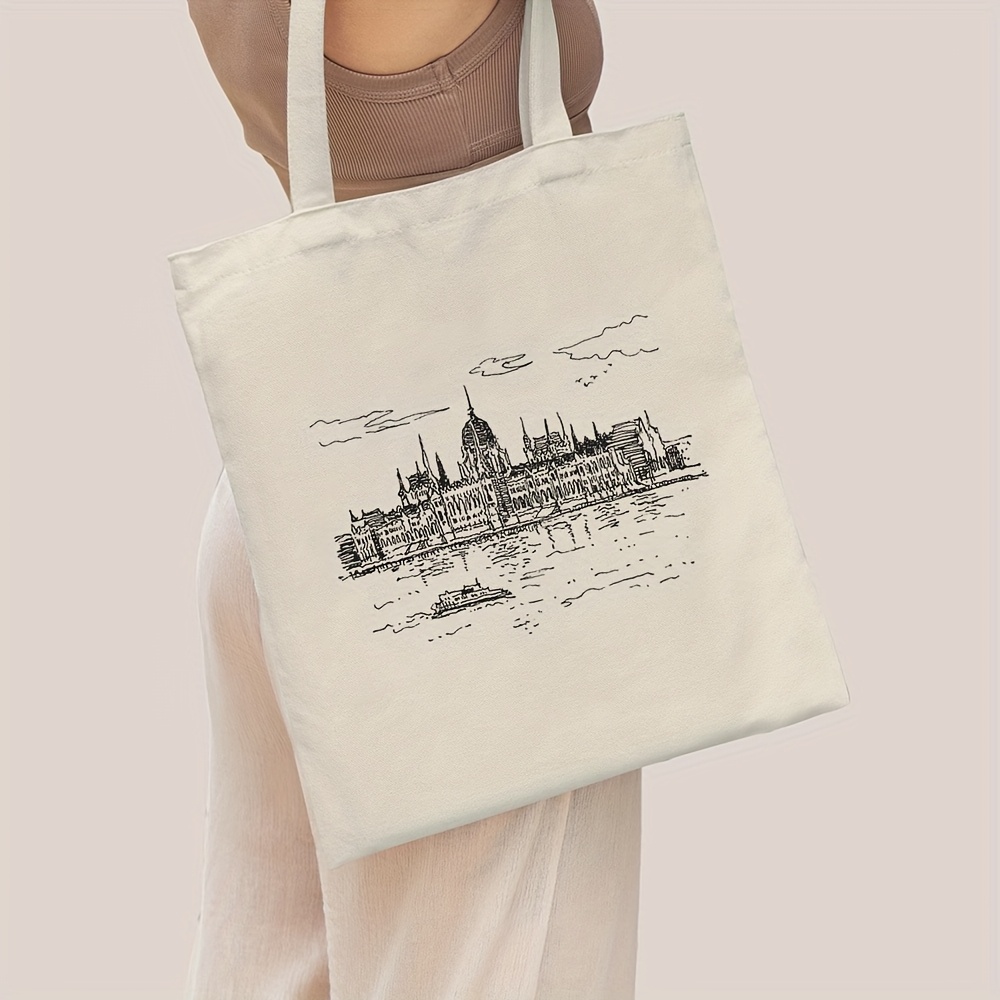 2D Flat Printing 1pc, Women's  - огляд і ціна Canvas Tote Designer