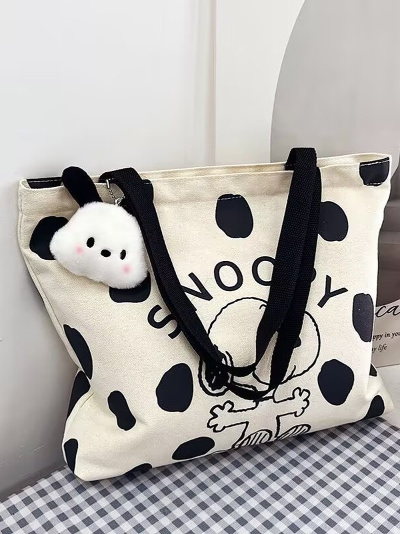 Cartoon Snoopy Canvas Shoulder - огляд і ціна Canvas Tote Designer