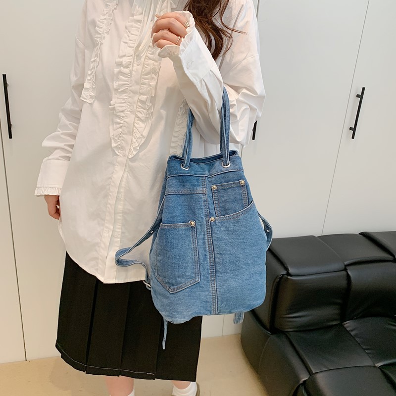 Denim Female Backpacks Casual  - огляд і ціна Luxury Bags Denim