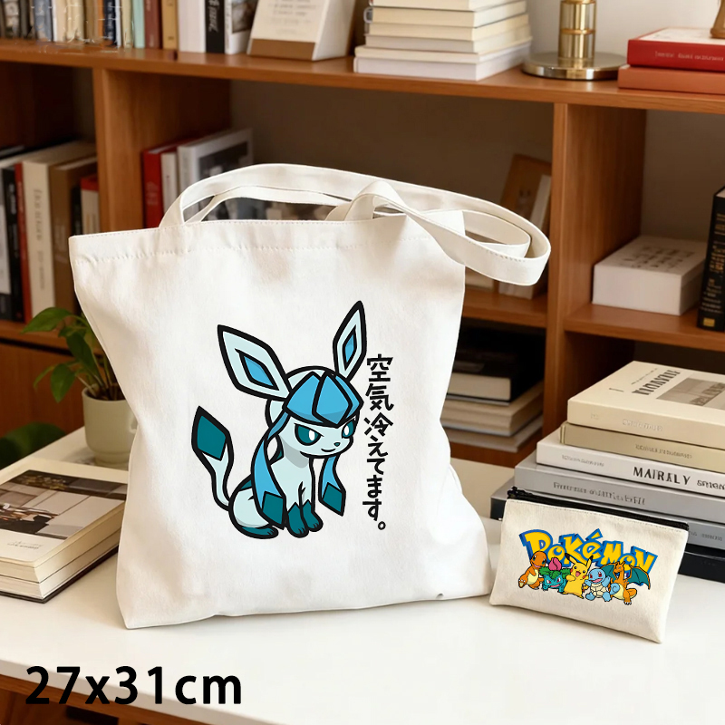 2PCS Pokemoned Canvas Bag and  - огляд і ціна Shoulder Bag Slouchy