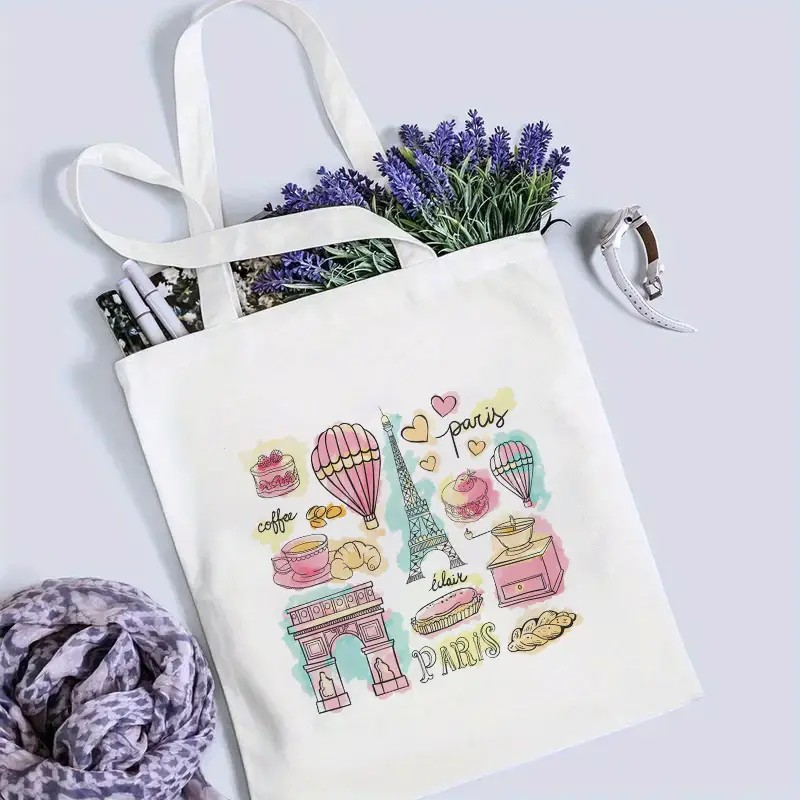 Paris Travel Tote Bag for Wome - огляд і ціна Canvas Tote Designer